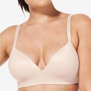 NWT Second Skin Soft Pink Comfort Smoothing Wireless Bra by Tommy John Sz 34 C